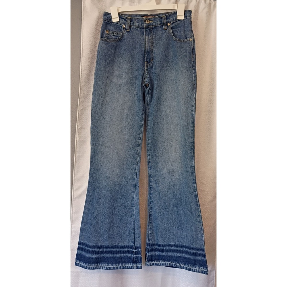 Vtg Mosquito Brand Womens Wide Leg Flared Jeans Size 7/8 (29x32) Light Wash